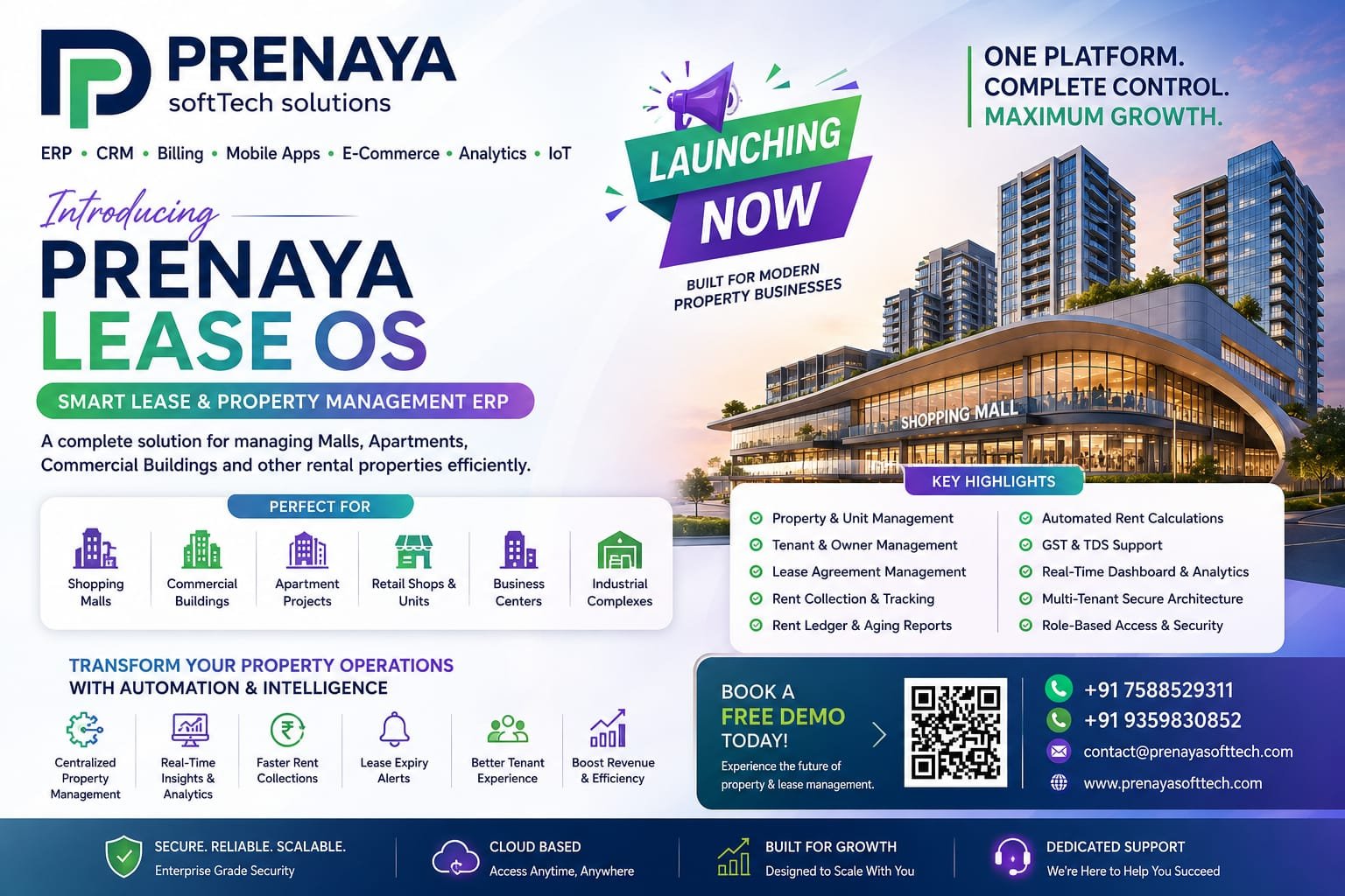 Prenaya Lease OS - Property &amp; Lease Management ERP